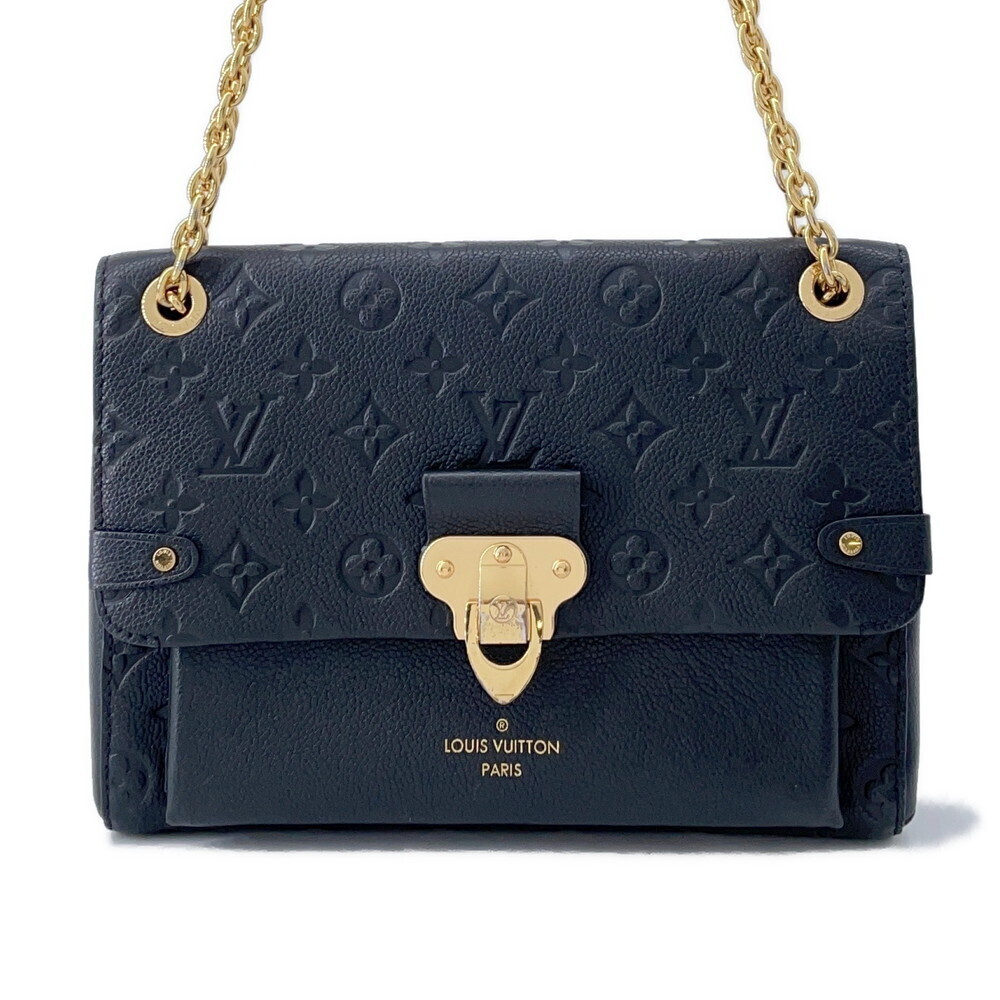 Louis Vuitton Chain Shoulder Bag Monogram Empreinte Vavin Black